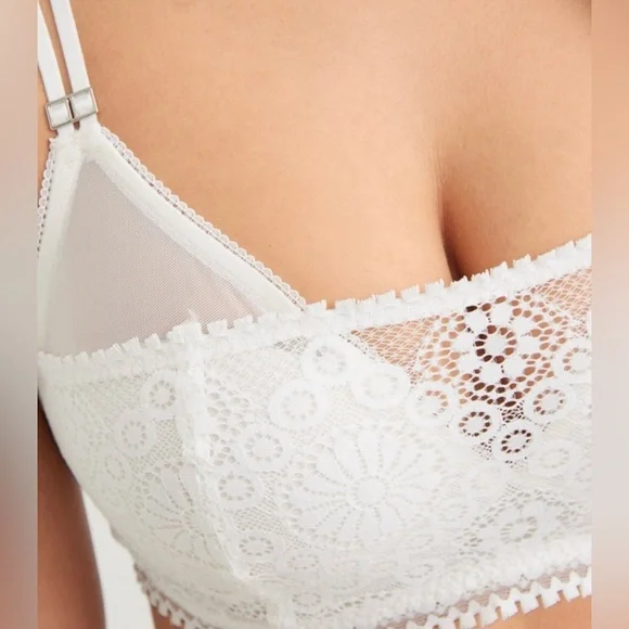 AERIE REAL POWER WIRELESS PUSH UP JOY LACE BRA 34C NWT - Picture 6 of 8